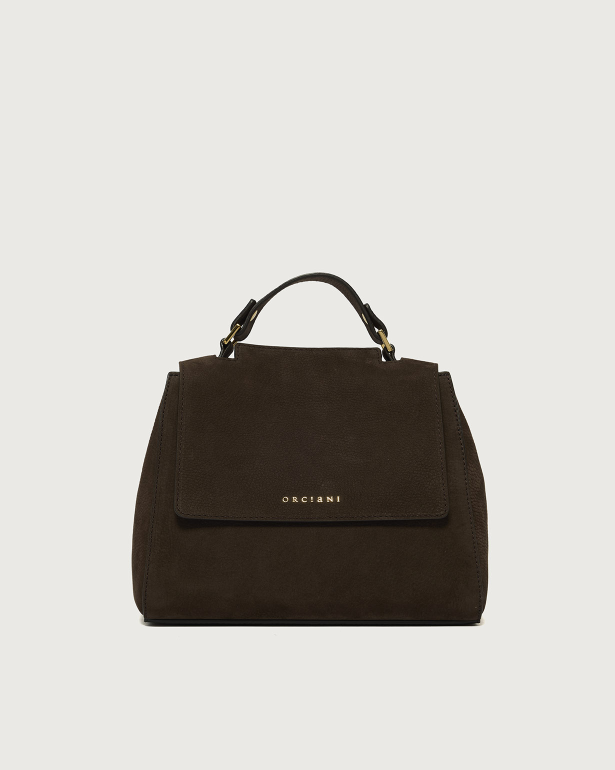 ORCIANI Sveva Nabucco Small nubuck leather handbag with strap