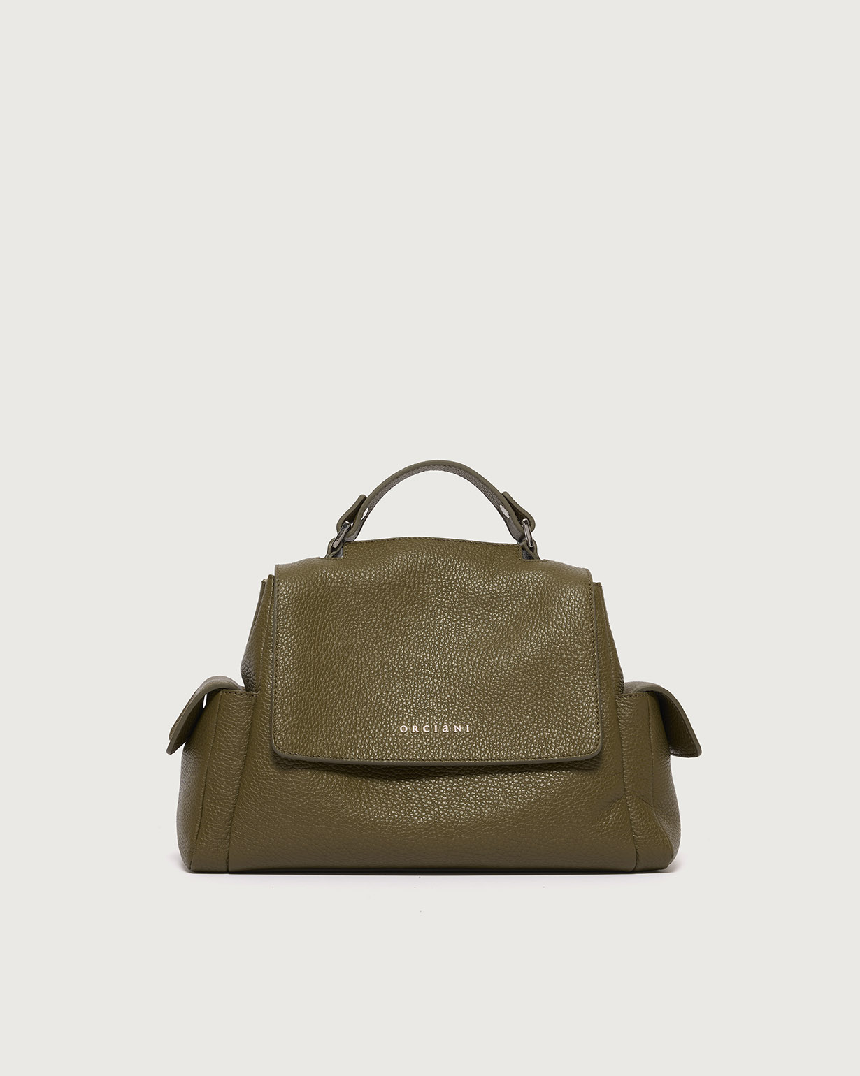 ORCIANI. Sveva Sense Cargo Small leather handbag with strap. color