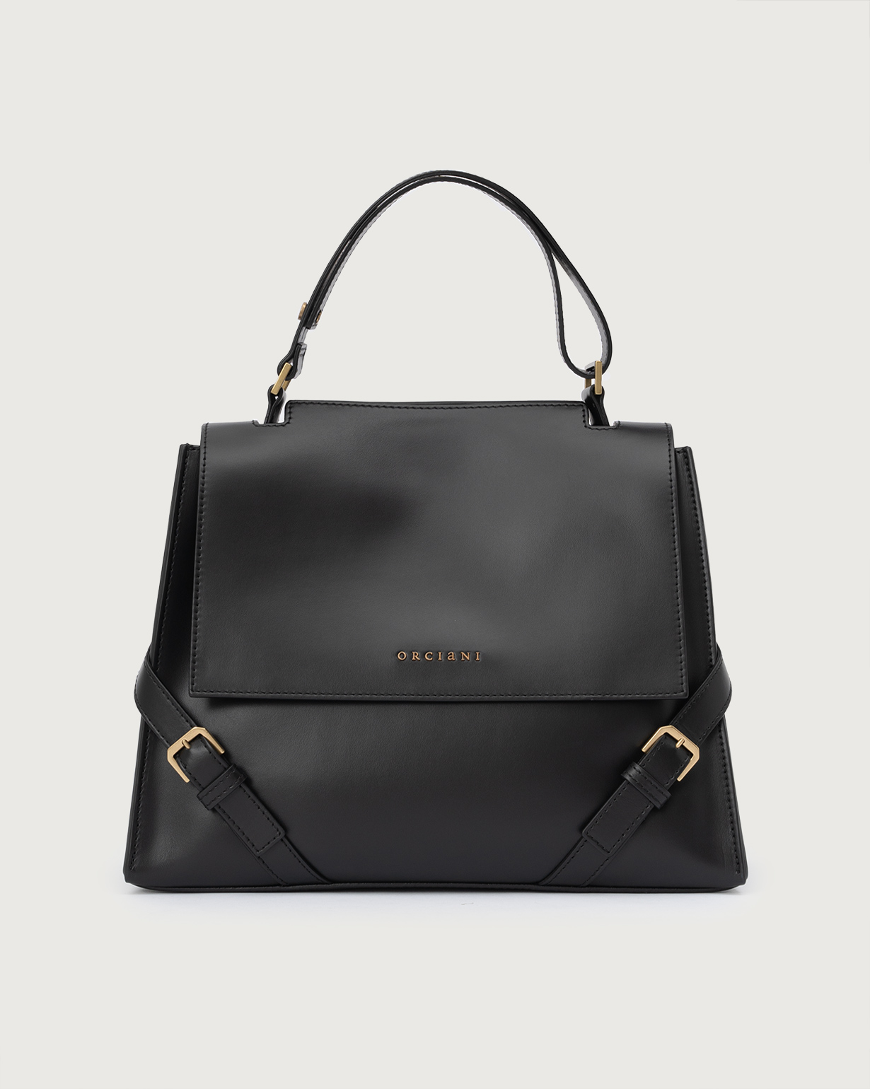 Orciani Borsa Sveva Couture Media a spalla in pelle con tracolla colore NERO