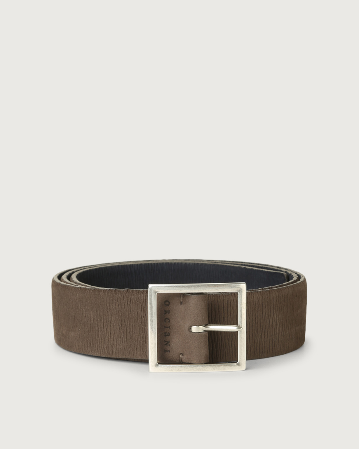 ORCIANI Long Beach Double reversible stretch leather belt. , color