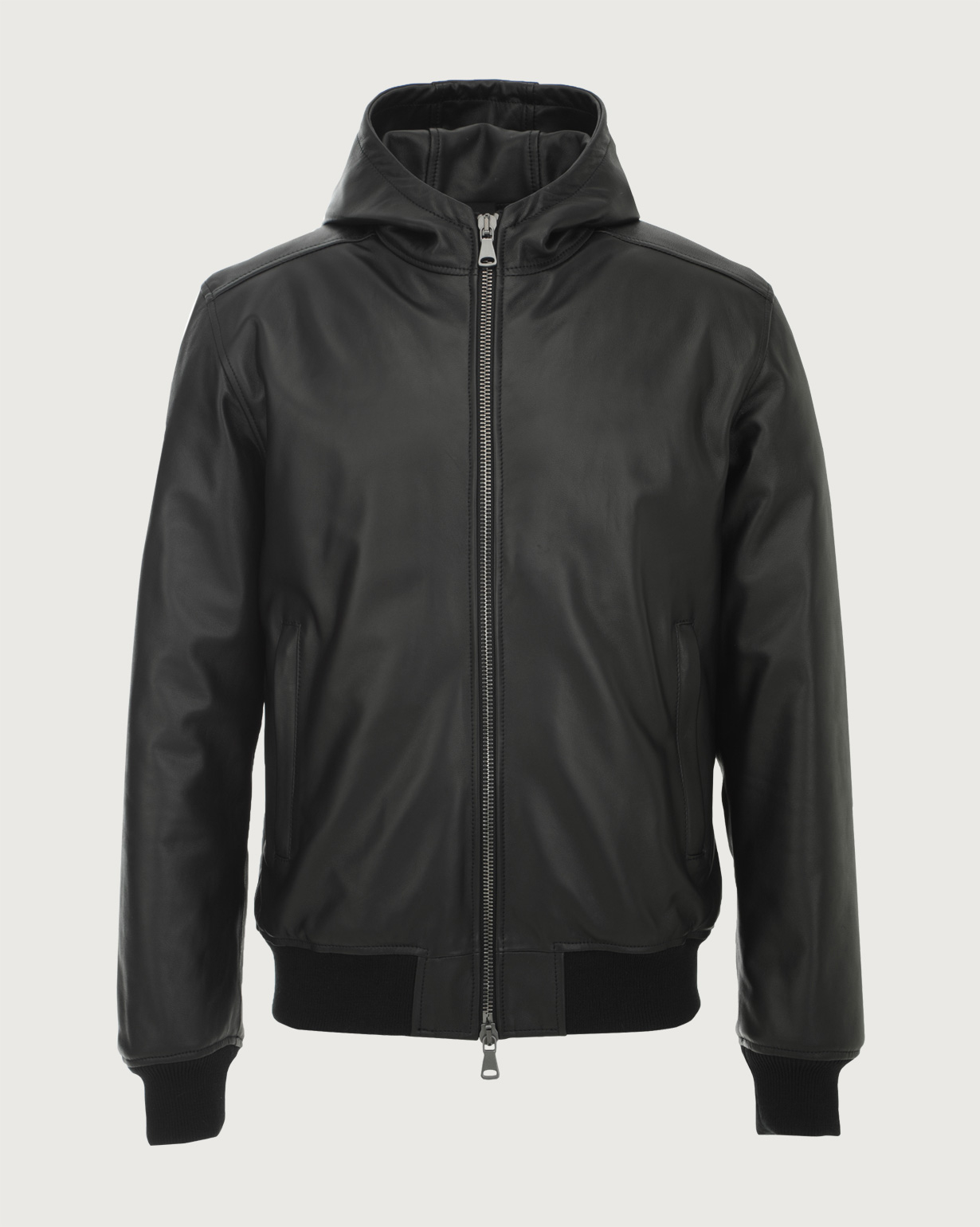 Veste Homme ORCIANI 5007AO En Cuir Matelassé Marron - Neuf Avec étiquettes