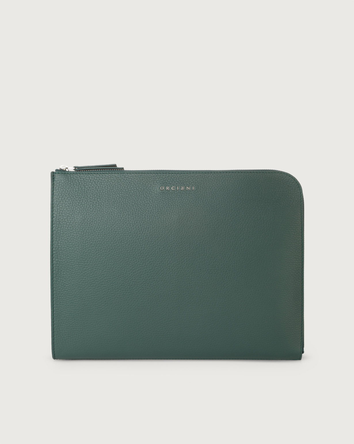 ORCIANI Work Micron slim leather Portfolio. , color Green