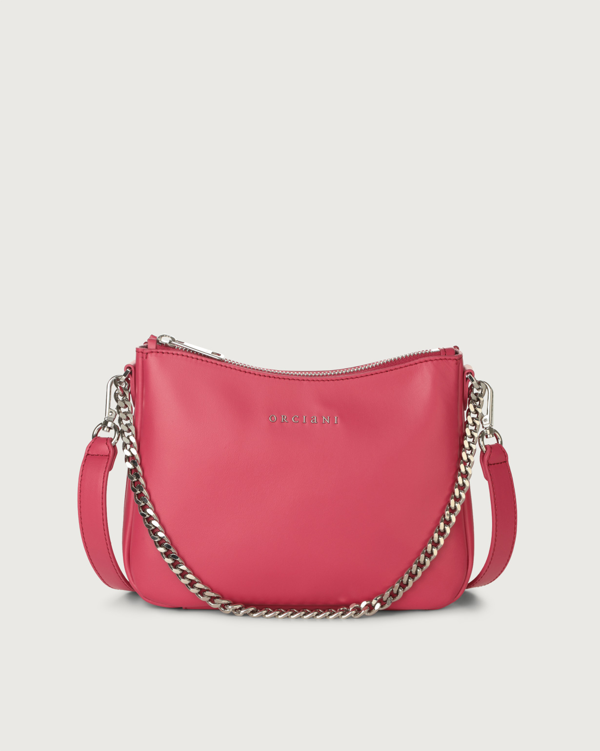 ORCIANI New Moon Vanity mini leather crossbody bag. , color Fucsia