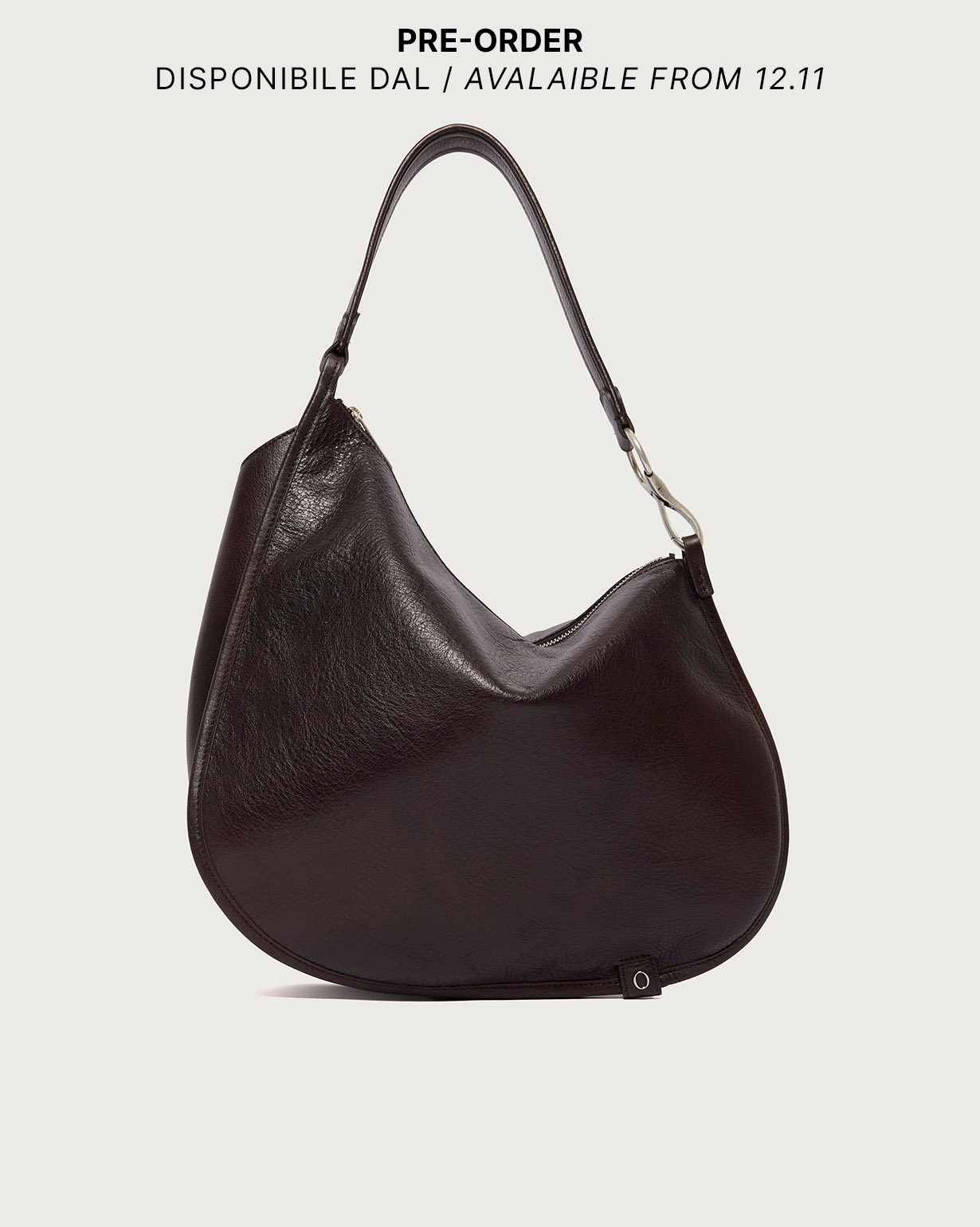 ORCIANI | Chaos Lagoon Midi leather shoulder bag with strap. color