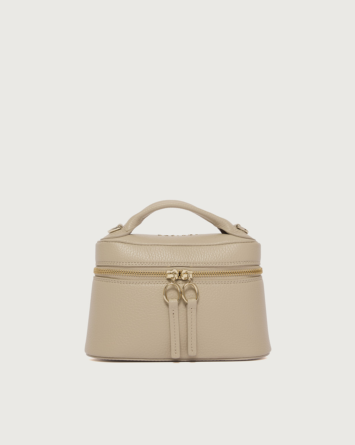 Orciani Mini bag Joy Micron in pelle martellata, colore ROCCIA