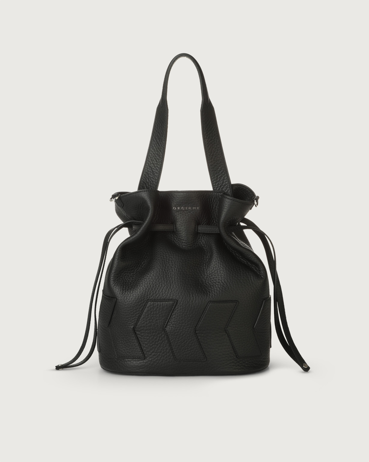 Orciani Borsa secchiello a spalla Twist Soft in pelle con