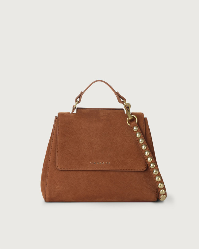 Orciani Borsa Sveva Nabucco Ball piccola in pelle con tracolla Nubuck SELLA