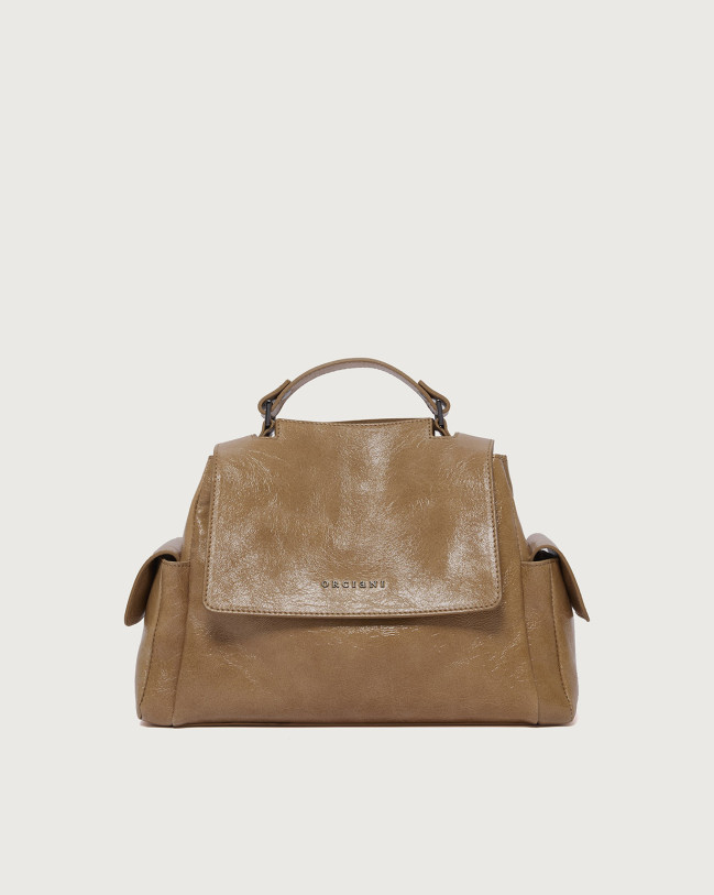Orciani Borsa Sveva Stark Cargo Small a mano in pelle con tracolla Pelle BISCOTTO