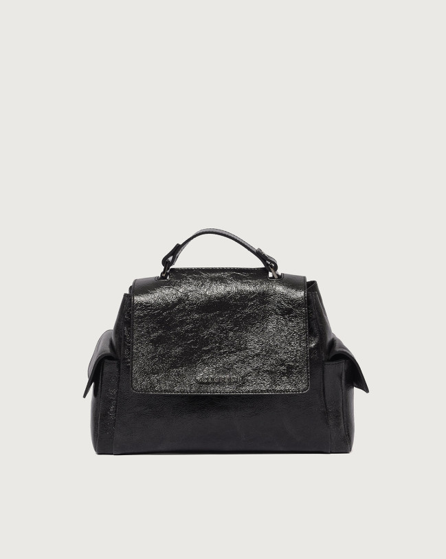 Orciani Borsa Sveva Stark Cargo Small a mano in pelle con tracolla Pelle NERO