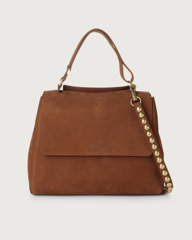 Orciani Borsa Nabucco Ball Media in pelle con tracolla Nubuck SELLA
