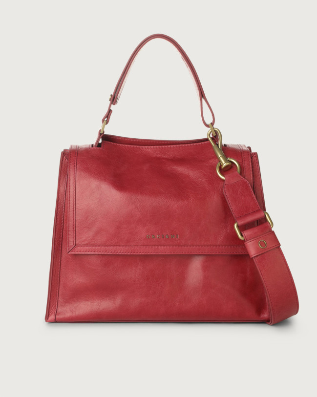 Orciani Borsa Sveva Notturno Media in pelle con tracolla Pelle RUBINO