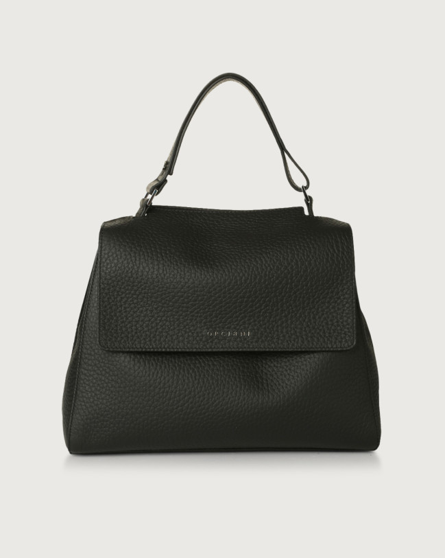 Orciani Borsa Sveva Soft Media a spalla in pelle con tracolla Pelle NERO