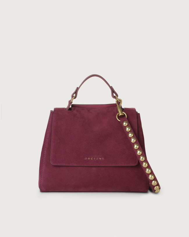 Orciani Borsa Sveva Nabucco Ball piccola in pelle con tracolla Nubuck VELENO