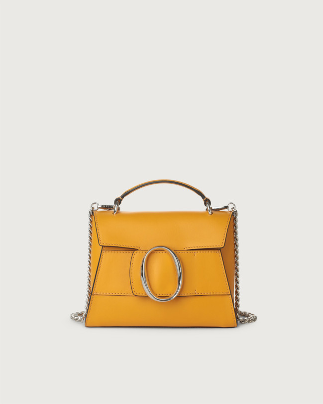 Orciani Mini bag Ofelia Madlen in pelle a spalla e a tracolla SENAPE