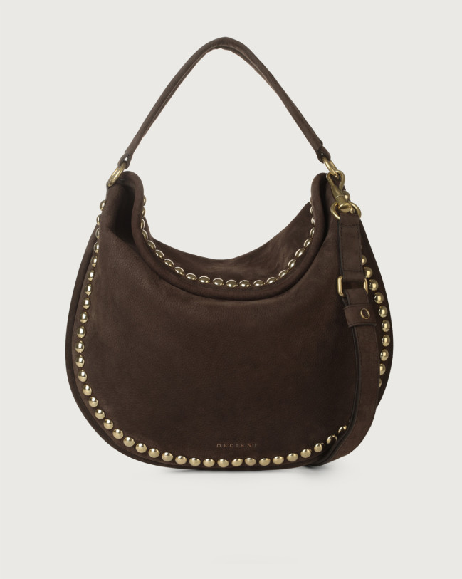 Orciani Borsa Pong Nabucco Ball in nubuck a spalla con tracolla Nubuck T.MORO