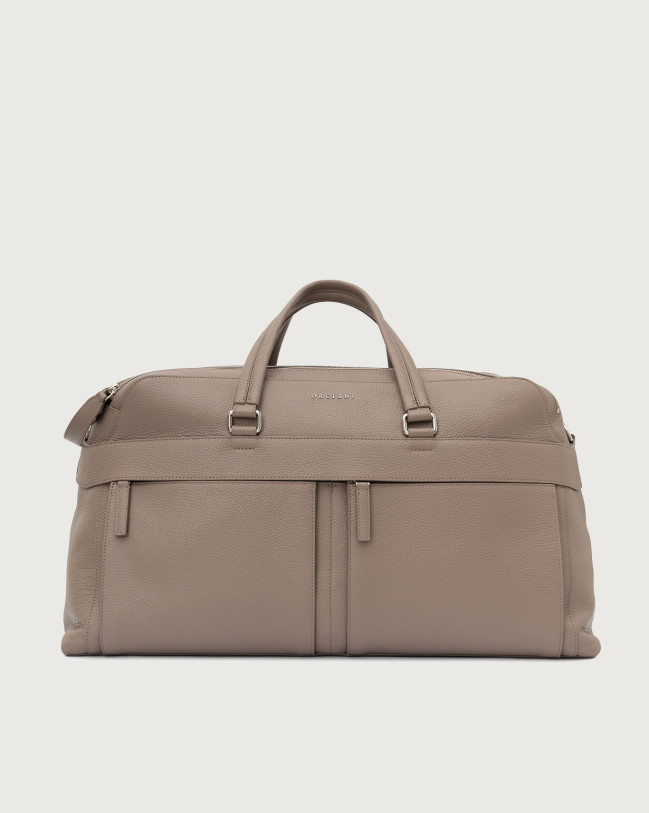 Orciani Borsone Micron in pelle con tracolla Pelle martellata TAUPE