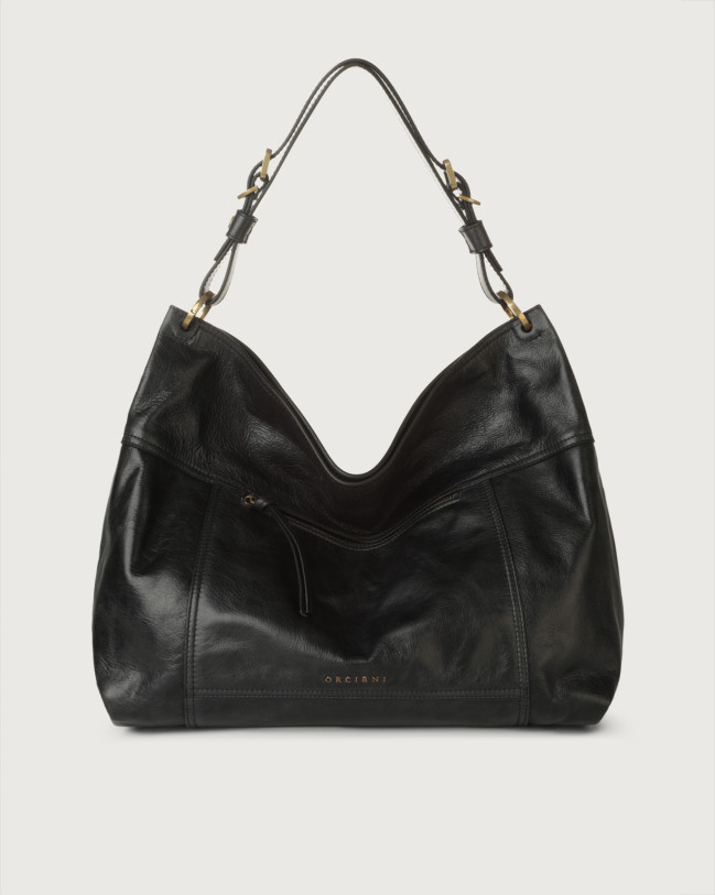 Orciani Borsa a spalla Handy Notturno in pelle Pelle NERO