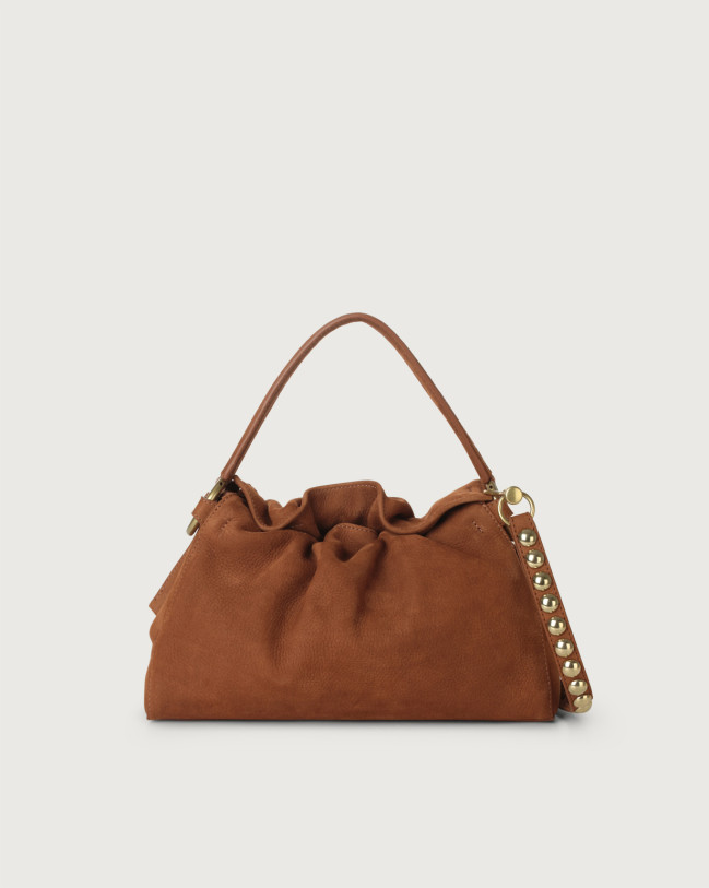 Orciani Borsa a mano PUFFY Nabucco Ball in pelle nubuck e tracolla Nubuck SELLA