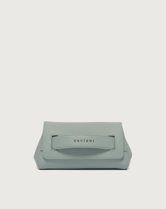 Orciani Clutch Gossip Soft in pelle martellata Pelle martellata ACQUA