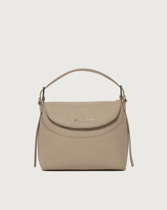 Orciani Borsa Nana Soft Small a mano in pelle con tracolla Pelle martellata SABBIA