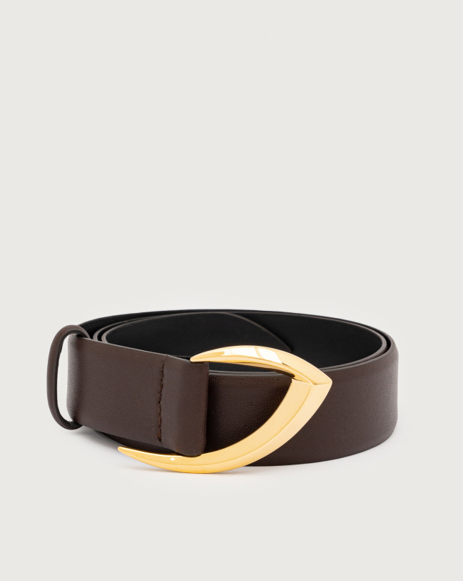 Orciani Cintura Nappa B 3,5 cm Nappa CIOCCOLATO
