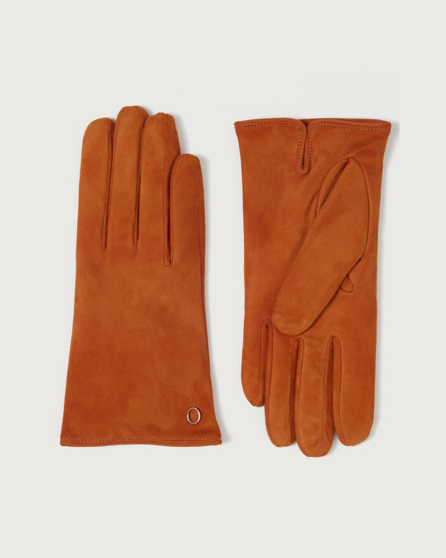 Orciani Guanti Shiver in suede Pelle scamosciata TERRA DI SIENA