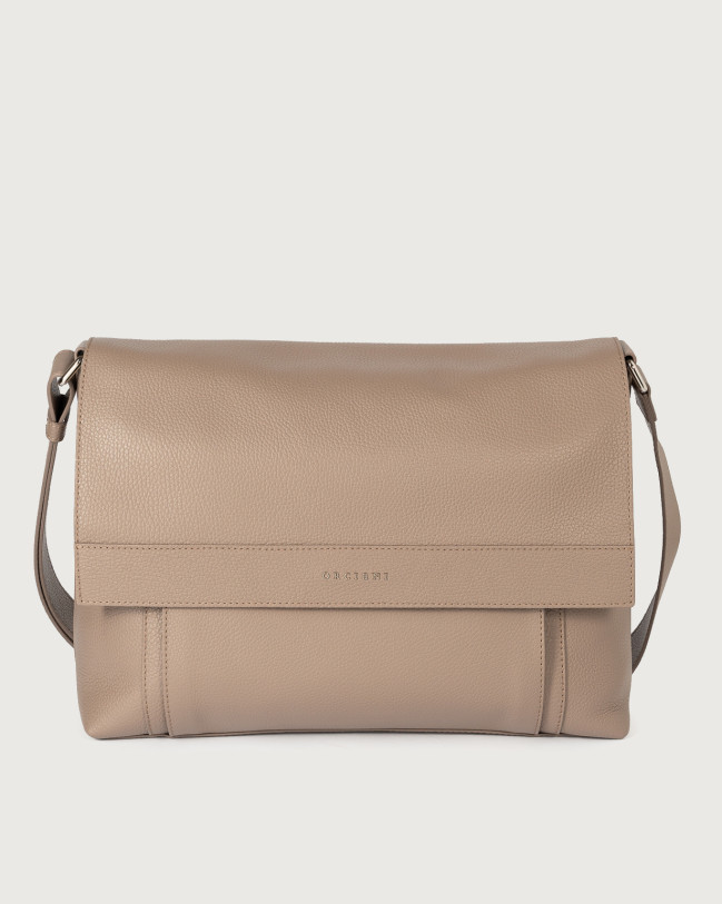 Orciani Borsa messenger Micron in pelle martellata Pelle martellata TAUPE