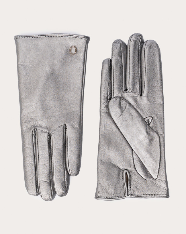 Orciani Guanti Nappa Flake in pelle Nappa ACCIAIO