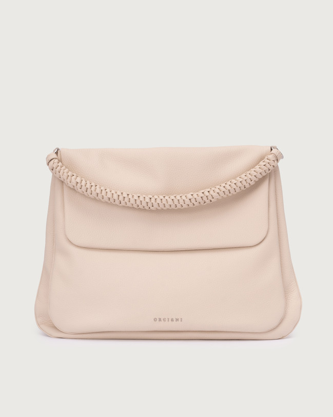 Orciani Borsa a spalla Diana Sense Scooby Large in pelle con tracolla Pelle ACQUA BIANCA