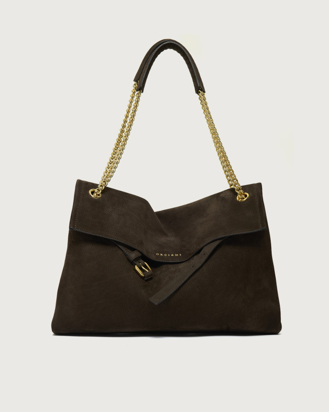 Orciani Borsa Venus Nabucco Midi a spalla in pelle nabuk Pelle nabuk T.MORO
