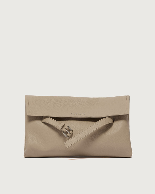 Orciani Borsa Venus Clutch Soft a mano in pelle martellata Pelle martellata SABBIA