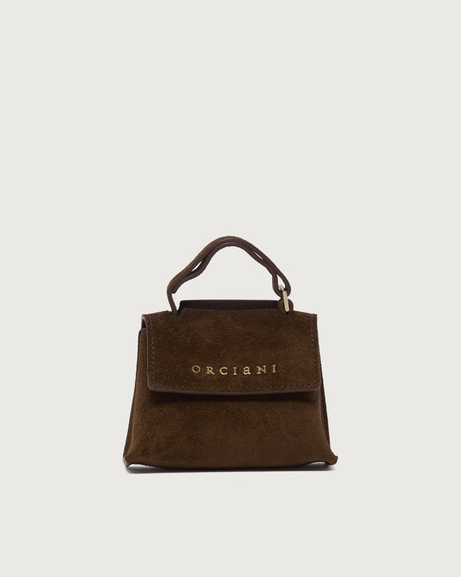 Orciani Charm Mini Sveva Peach in suede Pelle scamosciata COCOA