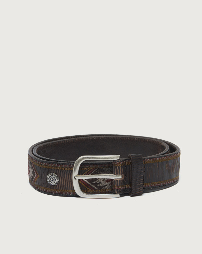 Orciani Cintura Blade Mendez in cuoio 3,5 cm Cuoio UNIQUE