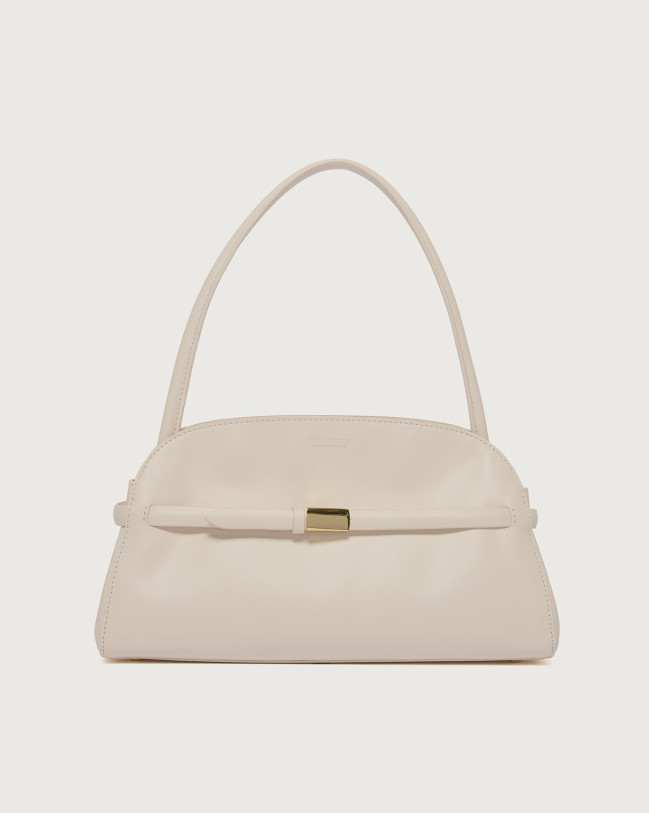 Orciani Borsa Aura Alba Longuette a spalla in pelle Pelle liscia BURRO