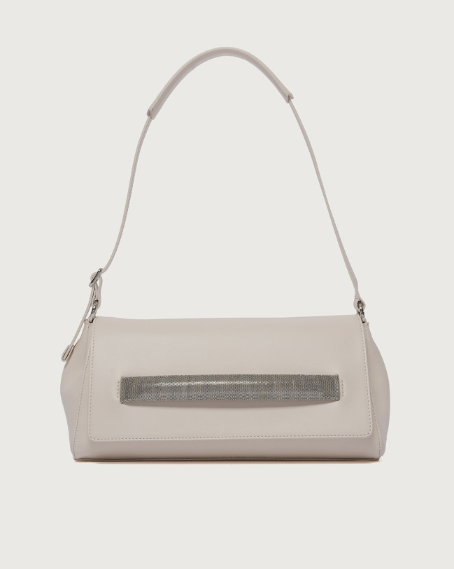 Orciani Borsa Gossip Longuette Alba Chain a spalla in pelle Pelle liscia BURRO