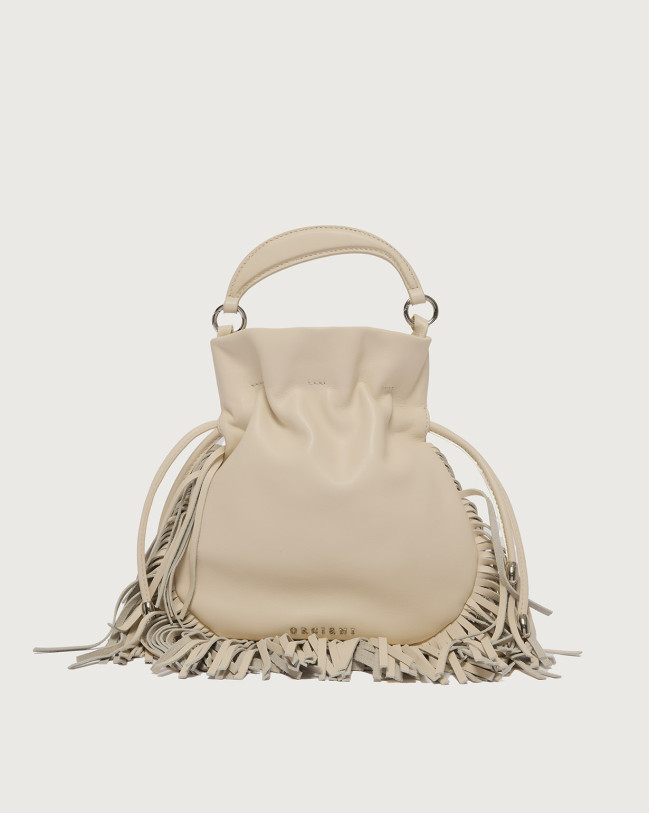 Orciani Mini bag Juice Jungle in pelle Pelle liscia BURRO