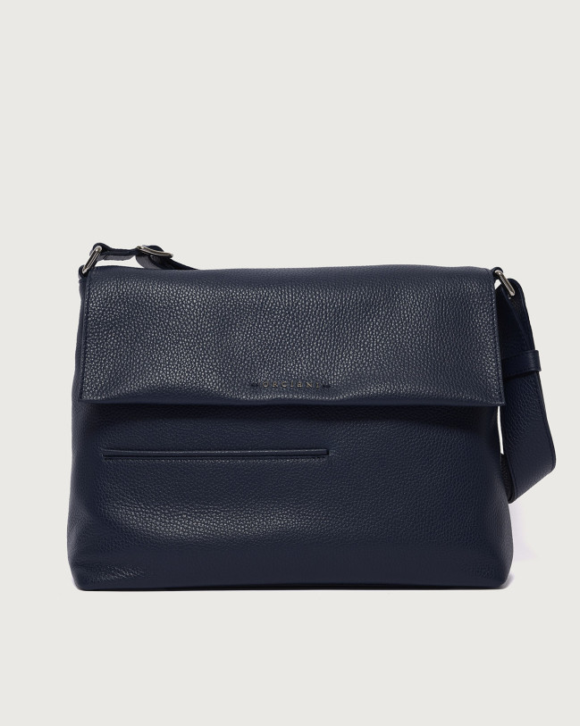 Orciani Borsa messenger Active Micron in pelle martellata Pelle martellata NAVY
