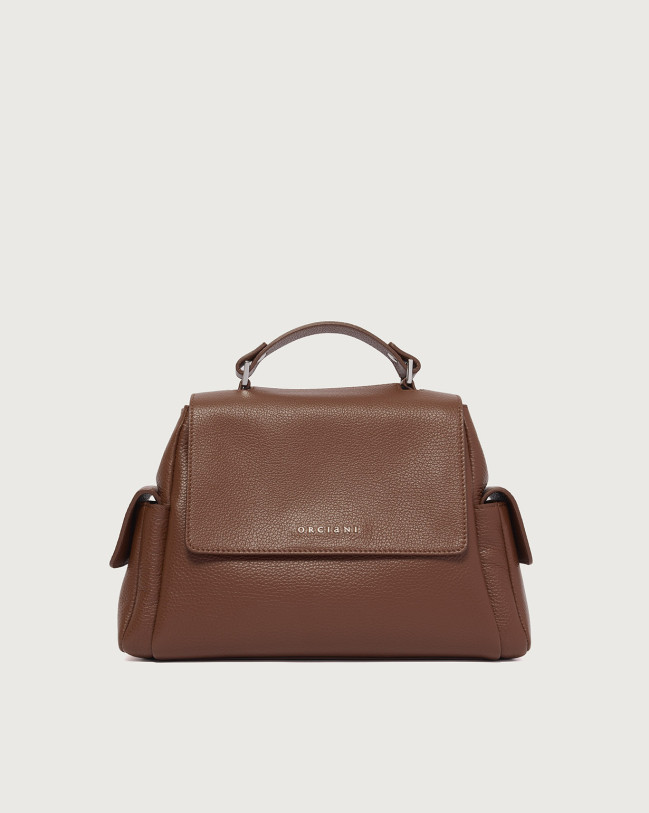 Orciani Borsa Sveva Sense Cargo Small a mano in pelle con tracolla Pelle martellata COCOA