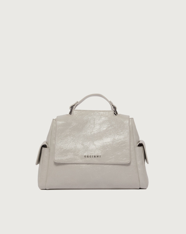 Orciani Borsa Sveva Stark Cargo Small a mano in pelle con tracolla Pelle GESSO