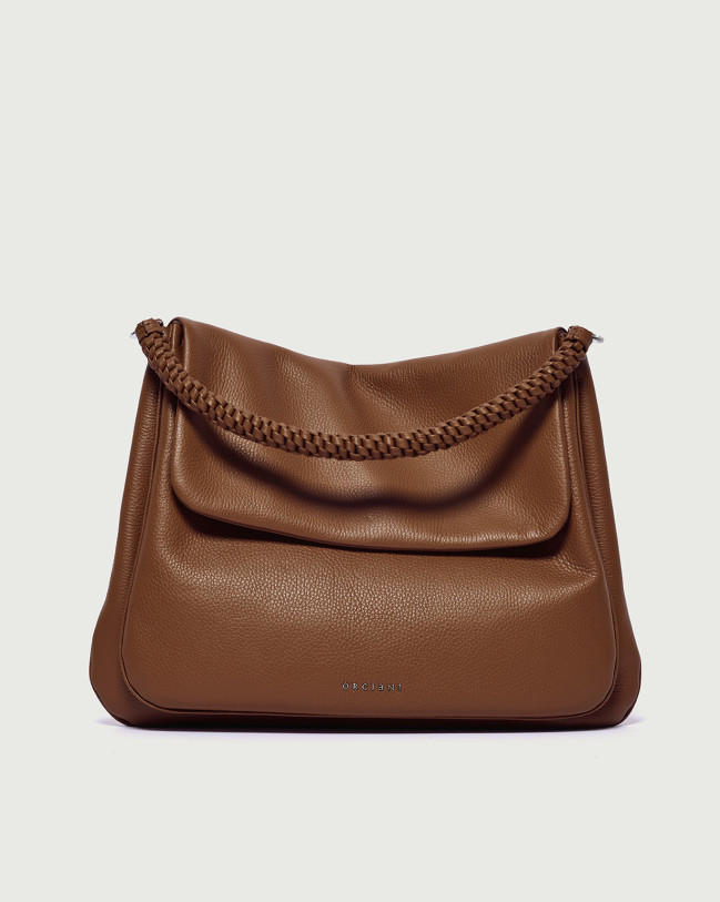 Orciani Borsa a spalla Diana Sense Scooby Large in pelle con tracolla Pelle CUOIO