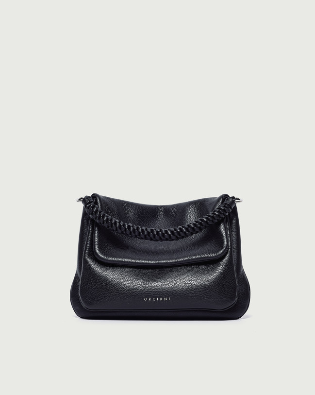 Orciani Borsa a spalla Diana Sense Scooby Small in pelle con tracolla Pelle NERO
