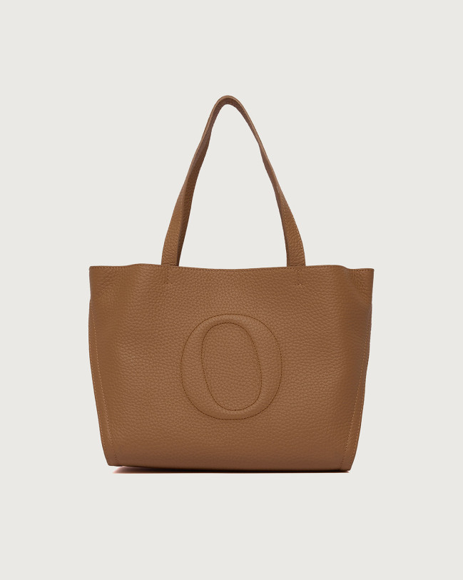 Orciani Borsa Her-O Shopper Midi Soft in pelle martellata Pelle martellata BISCOTTO
