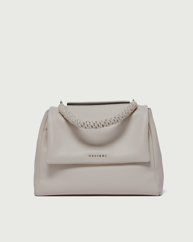 Orciani Borsa Sveva Sense Scooby Media a spalla in pelle con tracolla Pelle ACQUA BIANCA