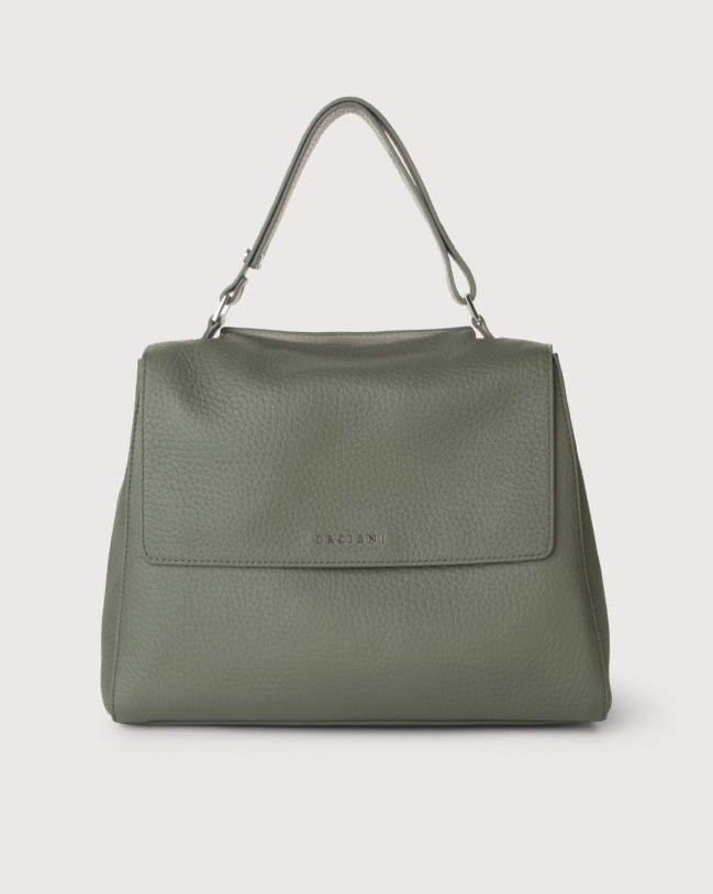 Orciani Borsa Sveva Soft Media a spalla in pelle con tracolla Pelle OLIVO