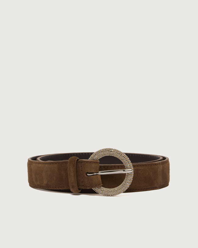 Orciani Cintura classica Peach in suede 3 cm Pelle scamosciata COCOA