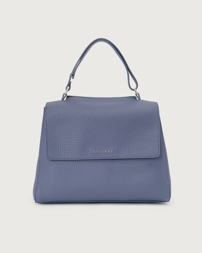 Orciani Borsa Sveva Soft Media a spalla in pelle con tracolla Pelle martellata MIRTILLO
