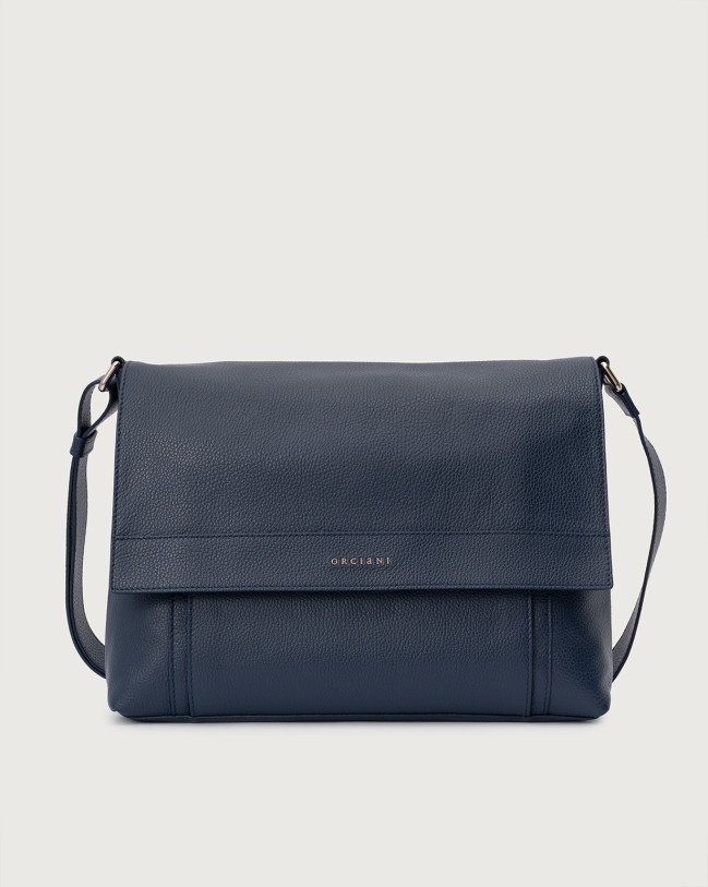 Orciani Borsa messenger Micron in pelle martellata Pelle martellata NAVY
