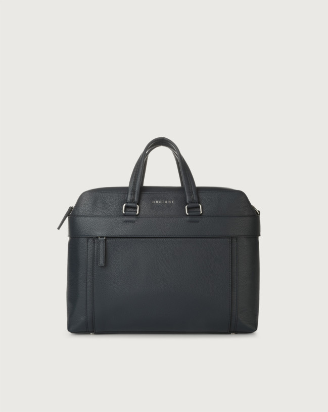 Orciani Borsa briefcase Micron in pelle Pelle martellata NAVY