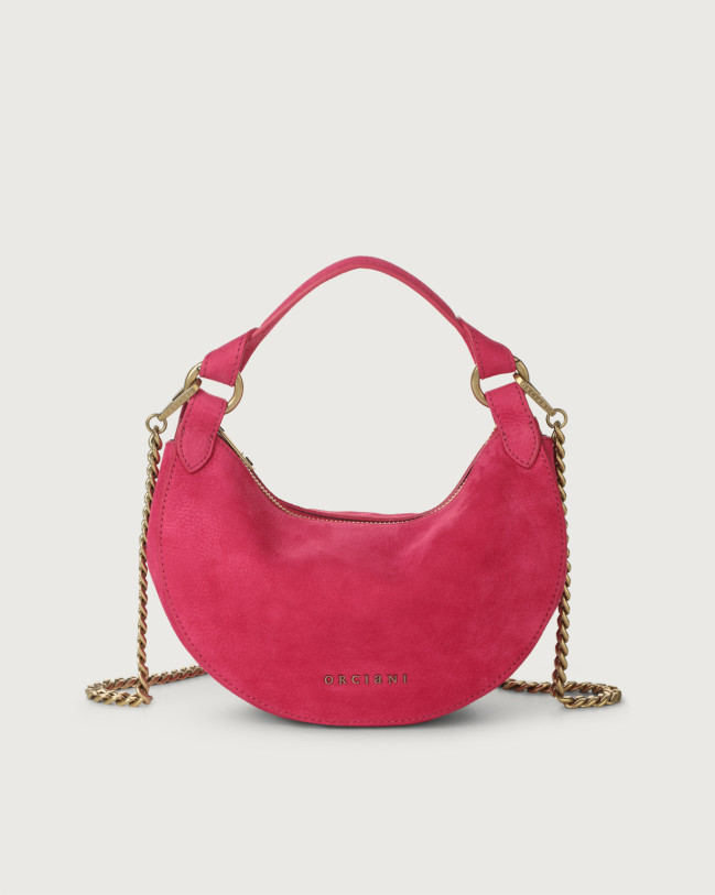 Orciani Mini Bag Dumpling Nabucco in Nubuck con tracolla Nubuck FUCSIA