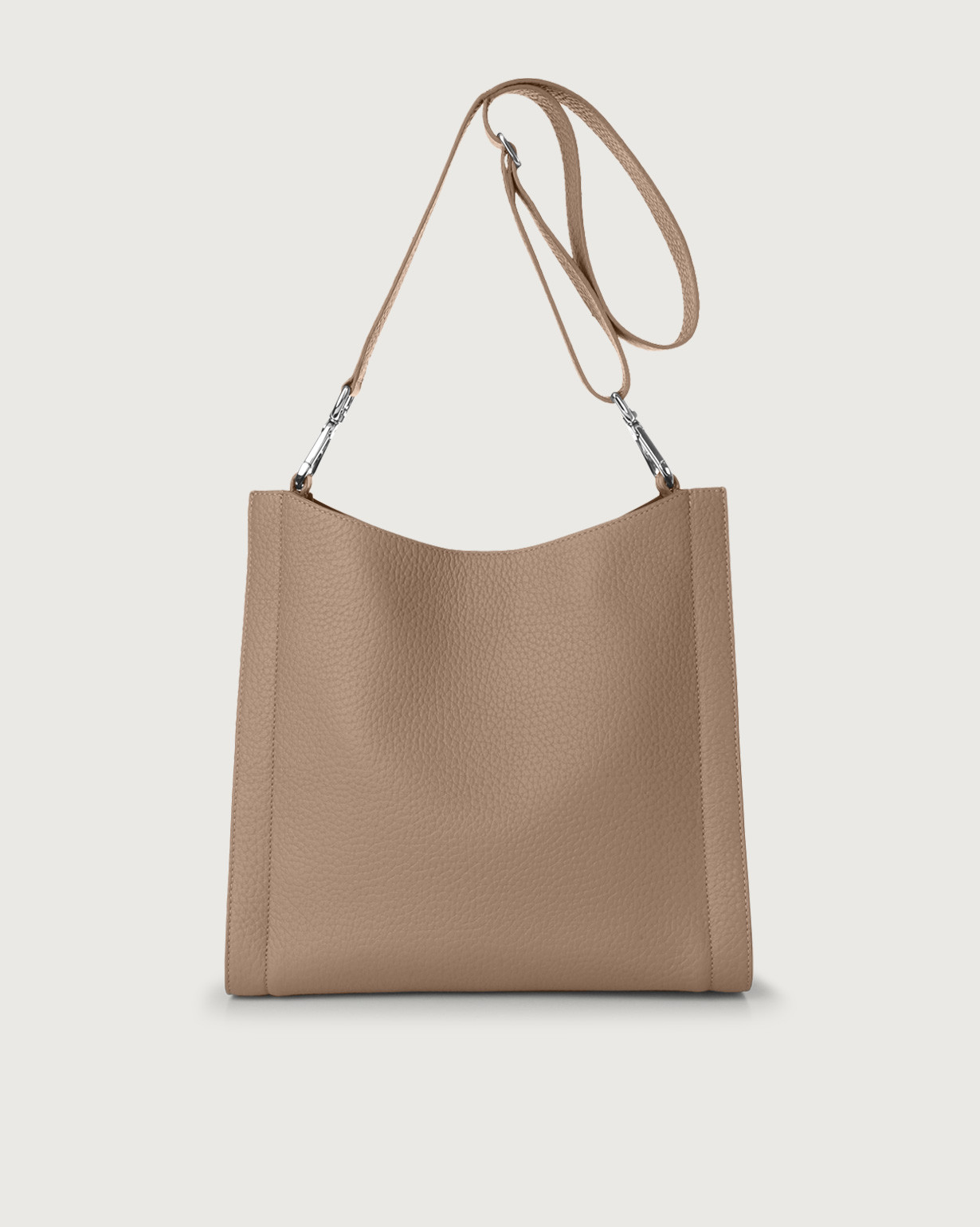 Orciani Borsa a tracolla Iris Soft in pelle colore TORTORA